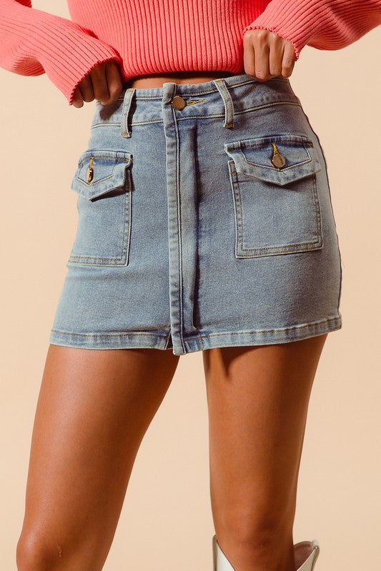 Denim Mini Skirt