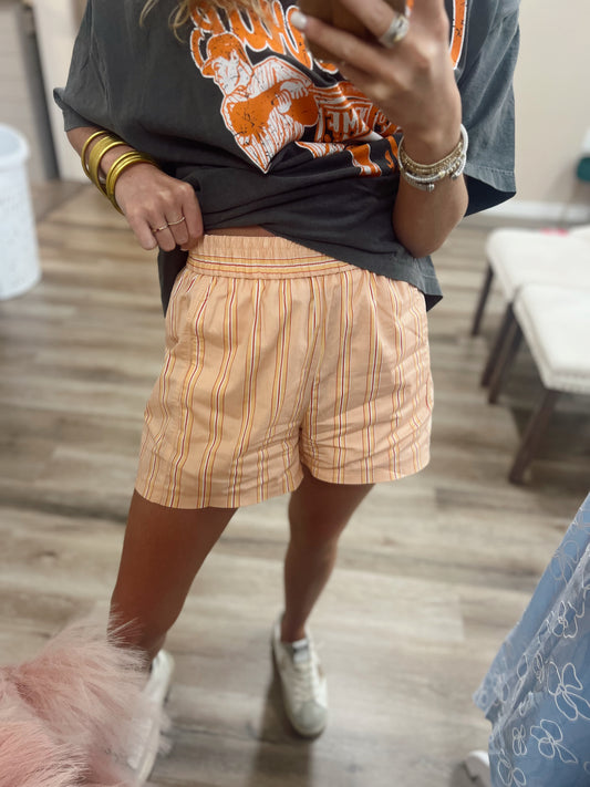 Orange Striped Boxer Shorts